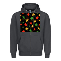 Smoke african color stars seamless pattern Zipper Hoodie - BundleAndBundleShop