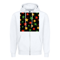 White african color stars seamless pattern Zipper Hoodie - BundleAndBundleShop