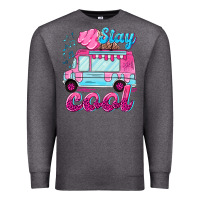 Charcoal Heather Stay cool with ice cream van summer Premium Sweatshirt - NancyCooperArtShop
