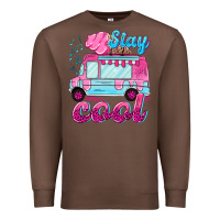 Chestnut Stay cool with ice cream van summer Premium Sweatshirt - NancyCooperArtShop