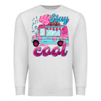 Oatmeal Heather Stay cool with ice cream van summer Premium Sweatshirt - NancyCooperArtShop