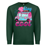 Sports Green Stay cool with ice cream van summer Premium Sweatshirt - NancyCooperArtShop