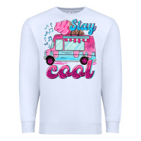 White Stay cool with ice cream van summer Premium Sweatshirt - NancyCooperArtShop
