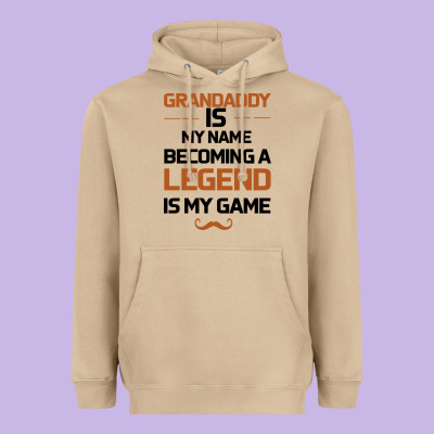 Grandaddy Is My Name Becoming A Legend Is My Game Heavyweight Hoodie Designed By Bettercallsaul