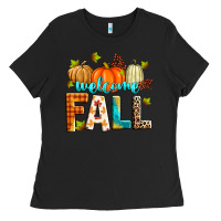 Black welcome fall Ladies Tee - Zillion Design Studio