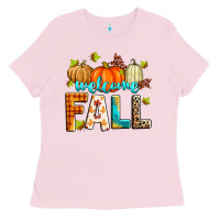 Bubblegum Pink welcome fall Ladies Tee - Zillion Design Studio