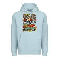 Blue Mist Leaves lattes Fall pumpkin Premium Hoodie - NancyCooperArtShop