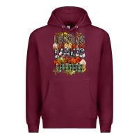 Burgundy Leaves lattes Fall pumpkin Premium Hoodie - NancyCooperArtShop