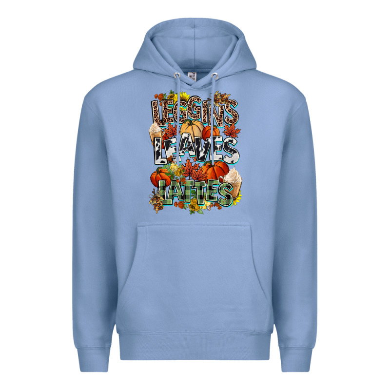 Leaves Lattes Fall Pumpkin Premium Hoodie by NancyCooperArtShop | Teevron