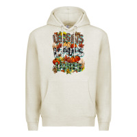 Oatmeal Heather Leaves lattes Fall pumpkin Premium Hoodie - NancyCooperArtShop