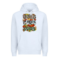 White Leaves lattes Fall pumpkin Premium Hoodie - NancyCooperArtShop