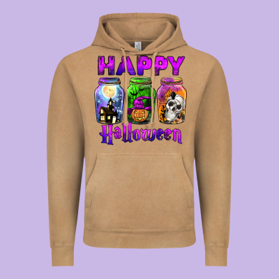 Happy Halloween Vintage Hoodie Designed By Jahusdesignshop