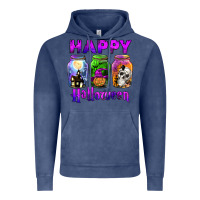 Vintage Denim happy halloween Vintage Hoodie - JahusDesignShop