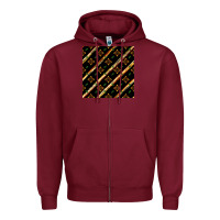 Burgundy african floral seamless pattern Zipper Hoodie - BundleAndBundleShop