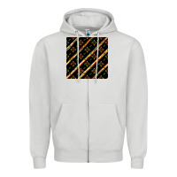 Dove Grey african floral seamless pattern Zipper Hoodie - BundleAndBundleShop