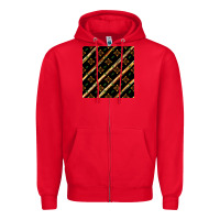 Red african floral seamless pattern Zipper Hoodie - BundleAndBundleShop