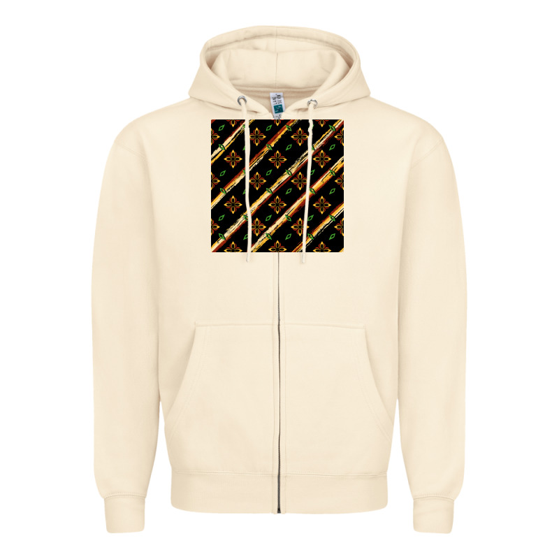 African Floral Seamless Pattern Zipper Hoodie by BundleAndBundleShop | Teevron
