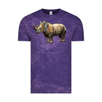 Cloud Purple Rhino Illustrations Vintage Tee - LillyAllenDesigns