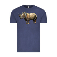 Vintage Denim Rhino Illustrations Vintage Tee - LillyAllenDesigns