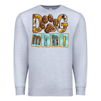 Heather Grey Dog Mini with Paw Premium Sweatshirt - texasbilliewilder