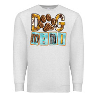 Oatmeal Heather Dog Mini with Paw Premium Sweatshirt - texasbilliewilder