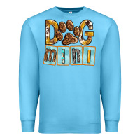Ocean Blue Dog Mini with Paw Premium Sweatshirt - texasbilliewilder
