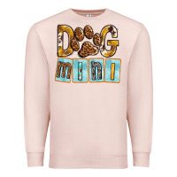 Pale Pink Dog Mini with Paw Premium Sweatshirt - texasbilliewilder