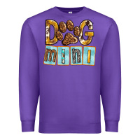 Purple Dog Mini with Paw Premium Sweatshirt - texasbilliewilder