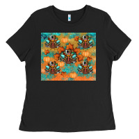 Black thanksgiving turkey fall Ladies Tee - RanaPortraitStore
