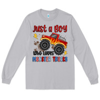 Moon Dust just a boy who loves monster trucks Long Sleeve Tee - MaliasSmallBusiness