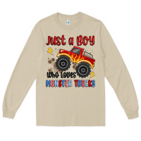 Mushroom just a boy who loves monster trucks Long Sleeve Tee - MaliasSmallBusiness