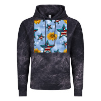 Cloud Black patriotic stars and sunflower Vintage Hoodie - BundleAndBundleShop