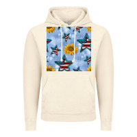 Vintage Artic patriotic stars and sunflower Vintage Hoodie - BundleAndBundleShop
