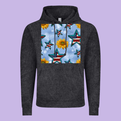 Patriotic Stars And Sunflower Vintage Hoodie Designed By Bundleandbundleshop