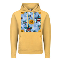 Vintage Mustard patriotic stars and sunflower Vintage Hoodie - BundleAndBundleShop