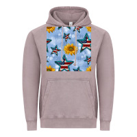 Vintage Zinc patriotic stars and sunflower Vintage Hoodie - BundleAndBundleShop