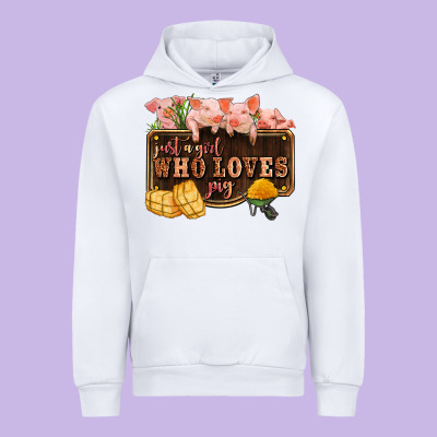 Just A Girl Who Loves Pig Olivia Urban Hoodie Designed By Oliviacreatesart