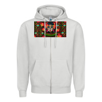 Dove Grey Chingona Sugar Skull License Plate Zipper Hoodie - BundleAndBundleShop