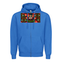 True Royal Chingona Sugar Skull License Plate Zipper Hoodie - BundleAndBundleShop