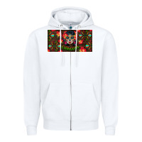 White Chingona Sugar Skull License Plate Zipper Hoodie - BundleAndBundleShop