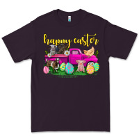 Plum happy easter truck with farm animal Premium Tee - Neo Western