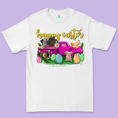 Happy Easter Truck With Farm Animal Premium Tee Designed By Neo Western