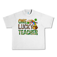One Lucky Teacher St Patricks Urban Heavy Tee | Teevron
