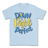 Dusty Blue down right perfect Classic Tee - MaliasSmallBusiness