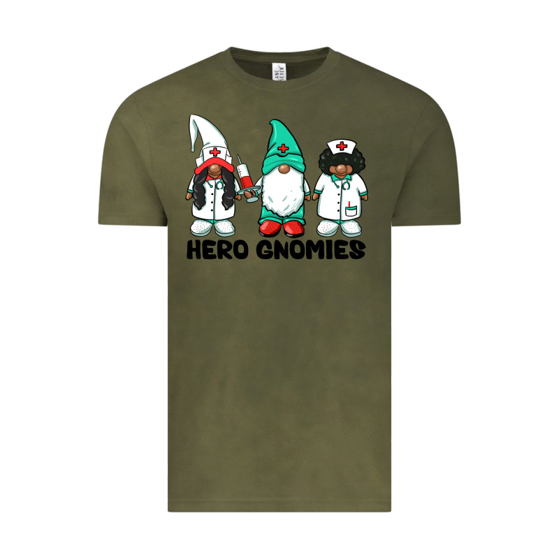 Hero Gnomies African American Nurse Gnomies Medical Gnomies Vintage Tee by BarkalooDesign | Teevron