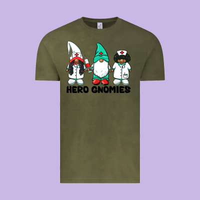 Hero Gnomies African American Nurse Gnomies Medical Gnomies Vintage Tee Designed By Barkaloodesign