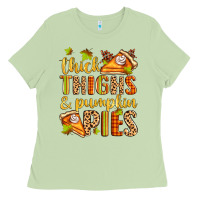 Matcha thick thighs and pumpkin pies Ladies Tee - Zillion Design Studio