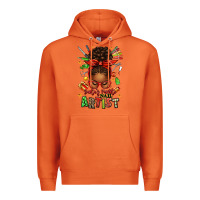 Carrot santa's favorite nail artist afro messy bun Premium Hoodie - texasbilliewilder