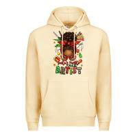 Pina Colada santa's favorite nail artist afro messy bun Premium Hoodie - texasbilliewilder