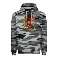 Slate Camo santa's favorite nail artist afro messy bun Premium Hoodie - texasbilliewilder